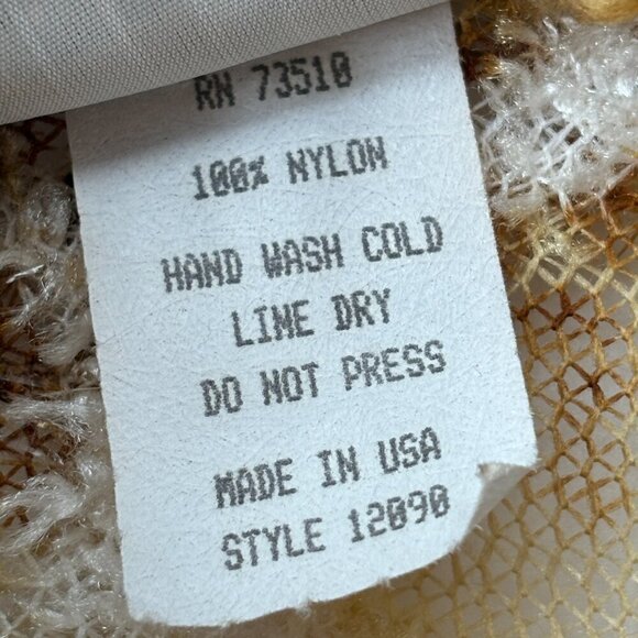 Vintage F.L. Malik‎ Button Up Top Womens Size XL Honey Comb Shag Collar USA RARE - Picture 4 of 7